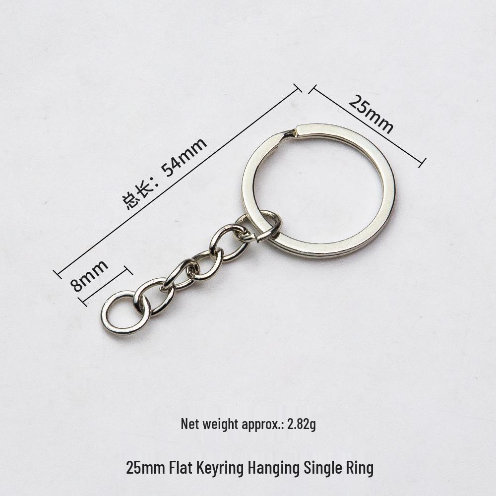 Eco-Friendly Nickel-Free Metal Keyring: DIY Jewelry Accessory, Split Ring Keychain with Doll Pendant
