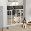 Stair Gate, Barrier Gate Without Drilling, with Automatic Closing for Children, Kitchen, Stairs, 76-102 X 76 Cm, White