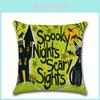 Luxuriöser Halloween-Leinen-Kissenbezug mit Kürbis- und Geistermuster für festliche Dekoration