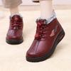 Winter velvet thickened snow boots waterproof women's boots old Beijing mother cotton shoes short boots women's middle-aged and elderly thick-soled co