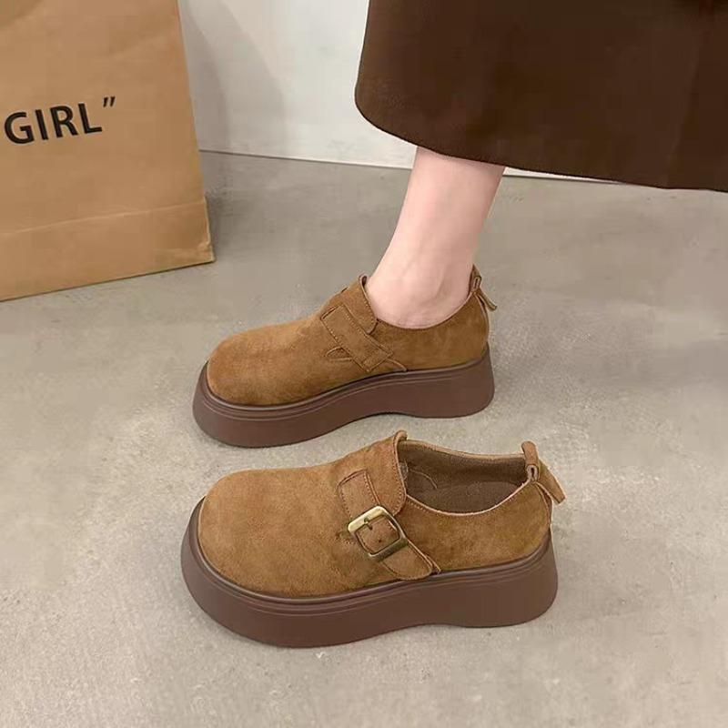 

Ретро женские новые осенние туфли на платформе, модные универсальные туфли, женские 40 хаки