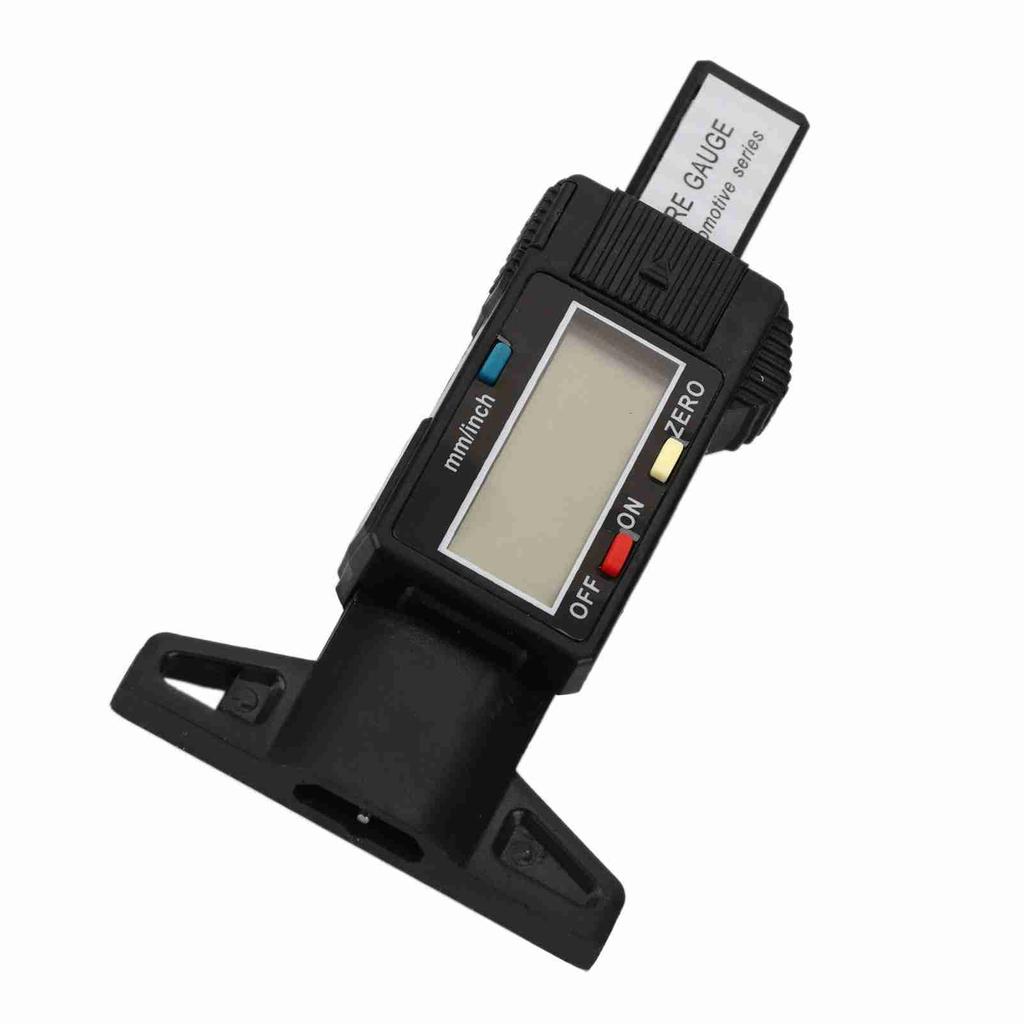 Car Digital Tyre Tire Tread Depth Gauge 0‑25.4mm Measurer Tool Caliper LCD Display Black