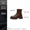 8 Great Height Increase Comfortable Autumn and Winter New Small Inner Height Increase Leather Short Boots Women's Thick-soled Elastic Thin Boots