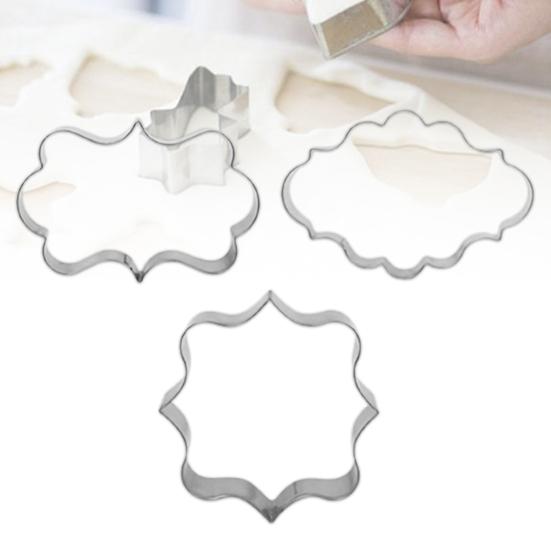 3Pcs DIY Mould Pastry Fondant Cookies Cutter Decorating Sugar Cake Mold