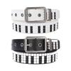 PU Leather Waist Belt Girdle With Piano Rivets Decor And Hollow Electroplating For Daily Commute Summer Style