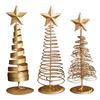 Gold Spiral Christmas Tree Decor Glittering Tabletop Tree with Star Topper for Holiday Home Office Table Centerpiece Mantel Shelf Decor