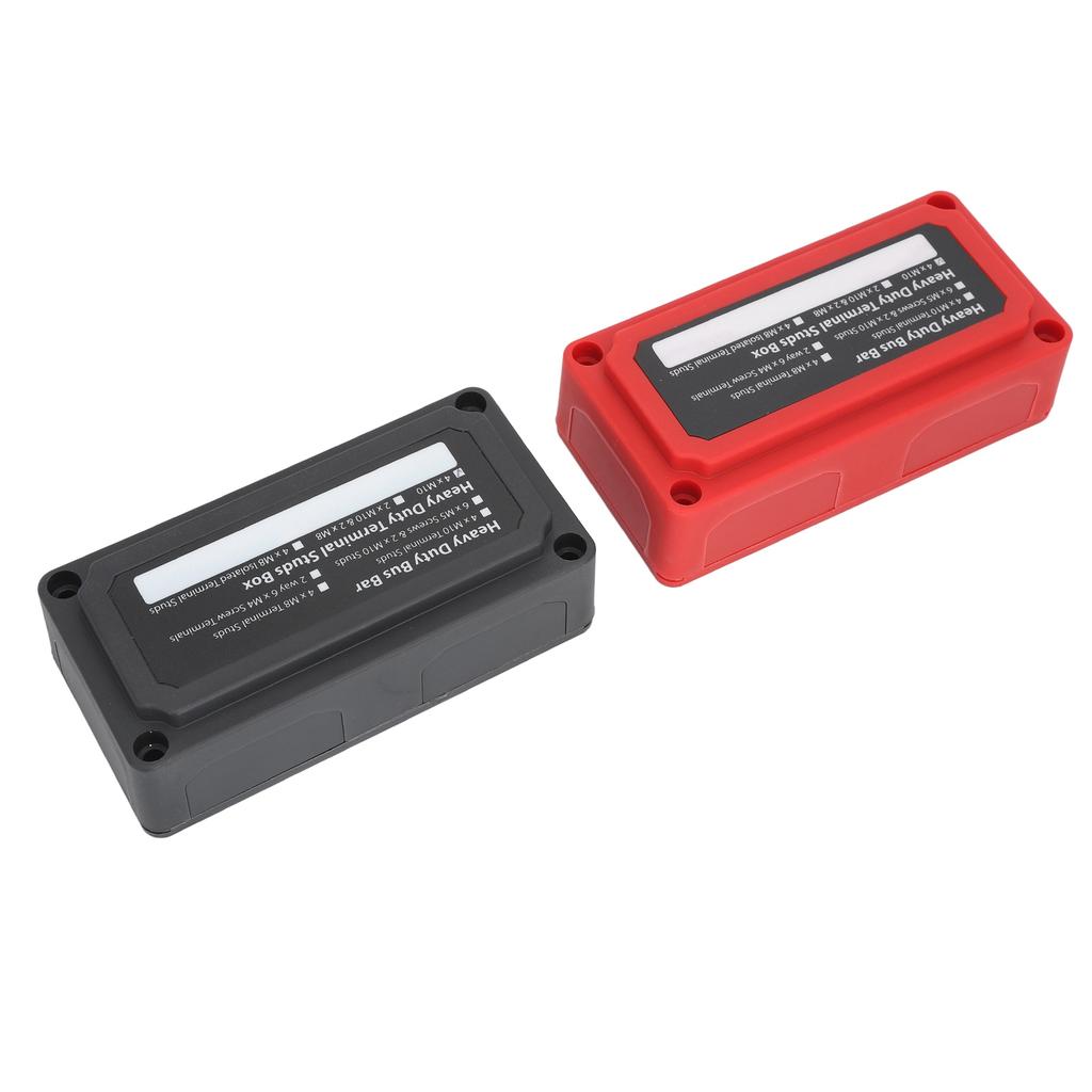 1 par Busskena Låda 200A 4 x M10 3/8 tum Bultar Busskena Kopplingsplint för Bilar Husbilar Lastbilar Yachter DC12 till 48V