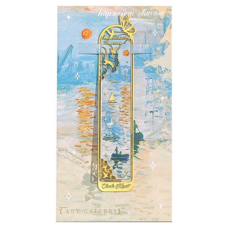 Creative Metal Chinese Style Hollow Bookmark Retro Flower Bookmark Metal Bookmark School Supplies for Children