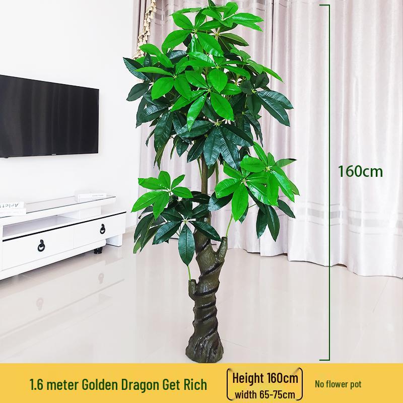 Large Potted Money Tree: Artificial Bonsai for Indoor Decoration