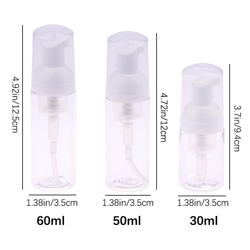 1Pc 30/50/60Ml Foaming Soap Bottle Empty Plastic Mousse Facial Cleanser Pump Bottle Refillable Lotion Shampoo Dispenser