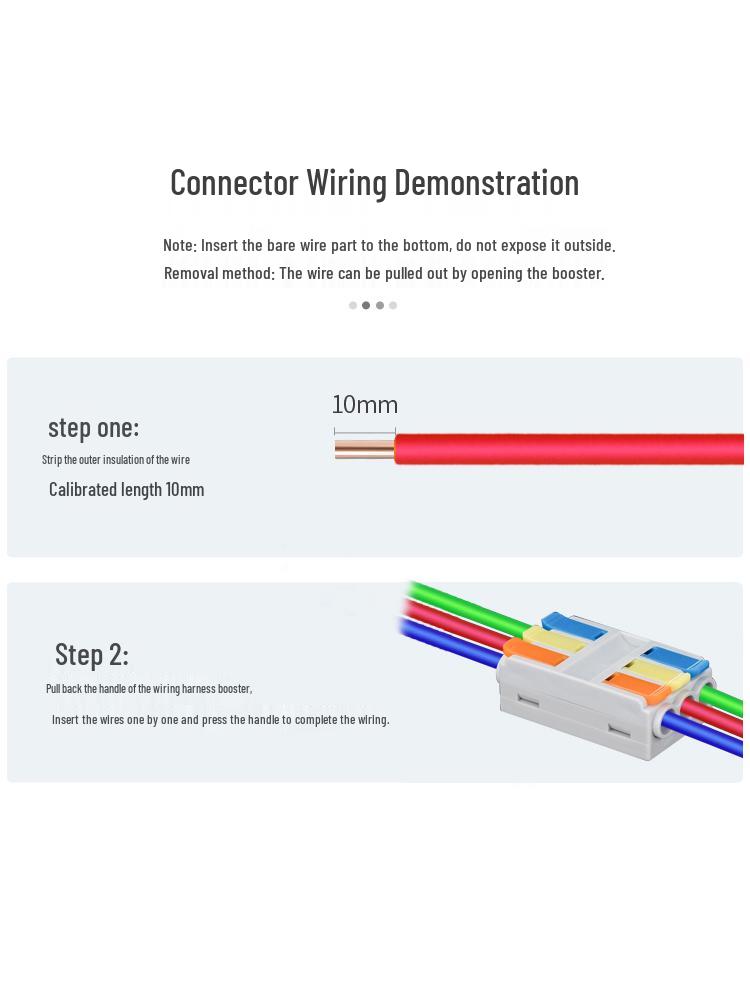 6-Square High-Power Push-Type Wiring Terminal Connector