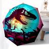 Jurassic Adventure: Dinosaur Silhouette ArtworkUmbrella, Portable 3-Fold Compact Umbrella for Men & Women Gift