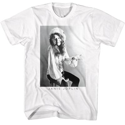 Janis Joplin Bw Music T-shirt Tops Tees Men's Women's Unisex