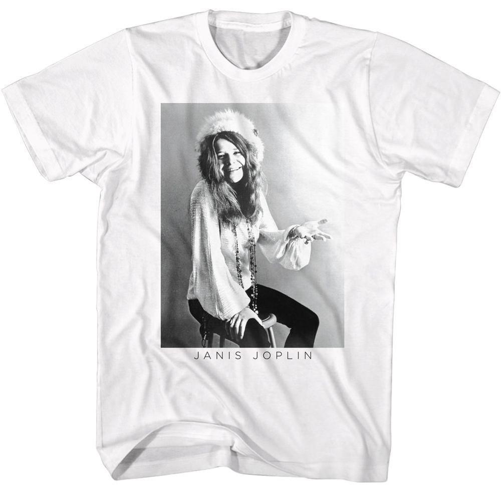 Janis Joplin Bw Music T-shirt Tops Tees Men's Women's Unisex