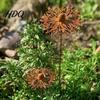 Weather-resistant Garden Stake Vintage Rustic Cornflower Metal Stake Weathered Iron Flower Sculpture with Hollow Nature-inspired Art Carving Outdoor