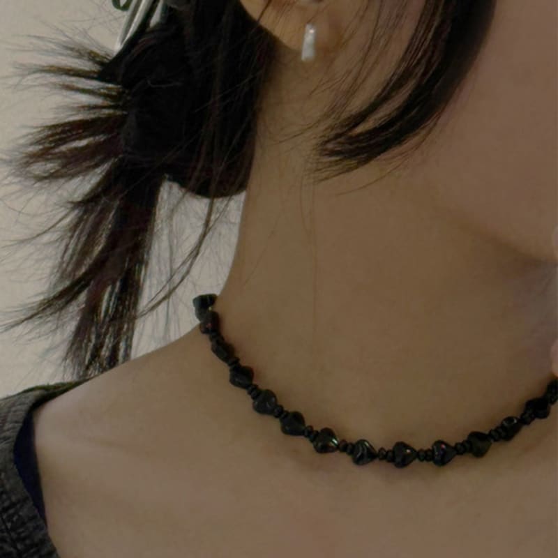 

GETMEBLING HEART WAY NECKLACE BLACK(N428-BK)