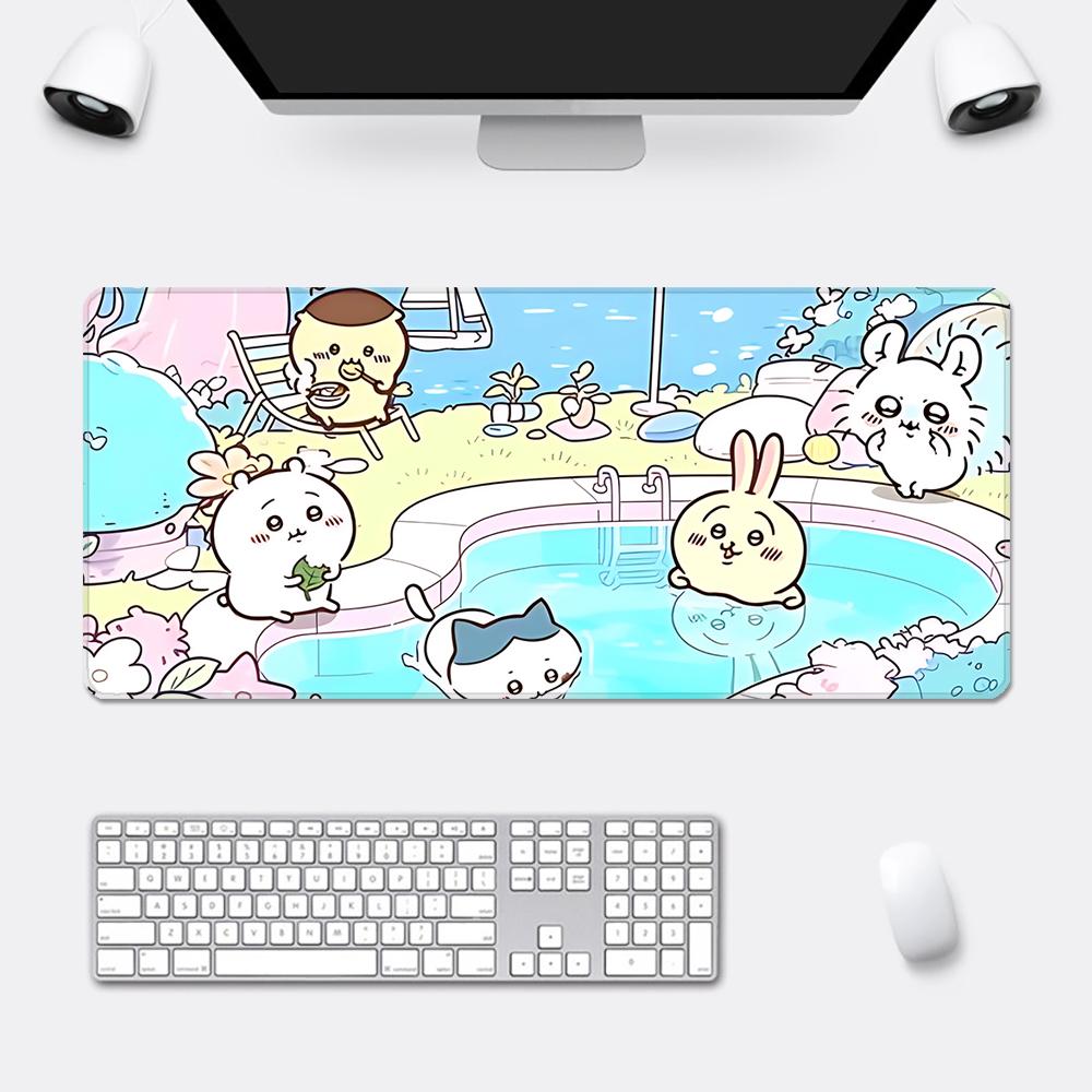 Cute Anime Chiikawas Mousepad HD Printing Computer Gamers Locking Edge Nonslip Mouse Pad XXLxcm Keyboard PC Desk Pad