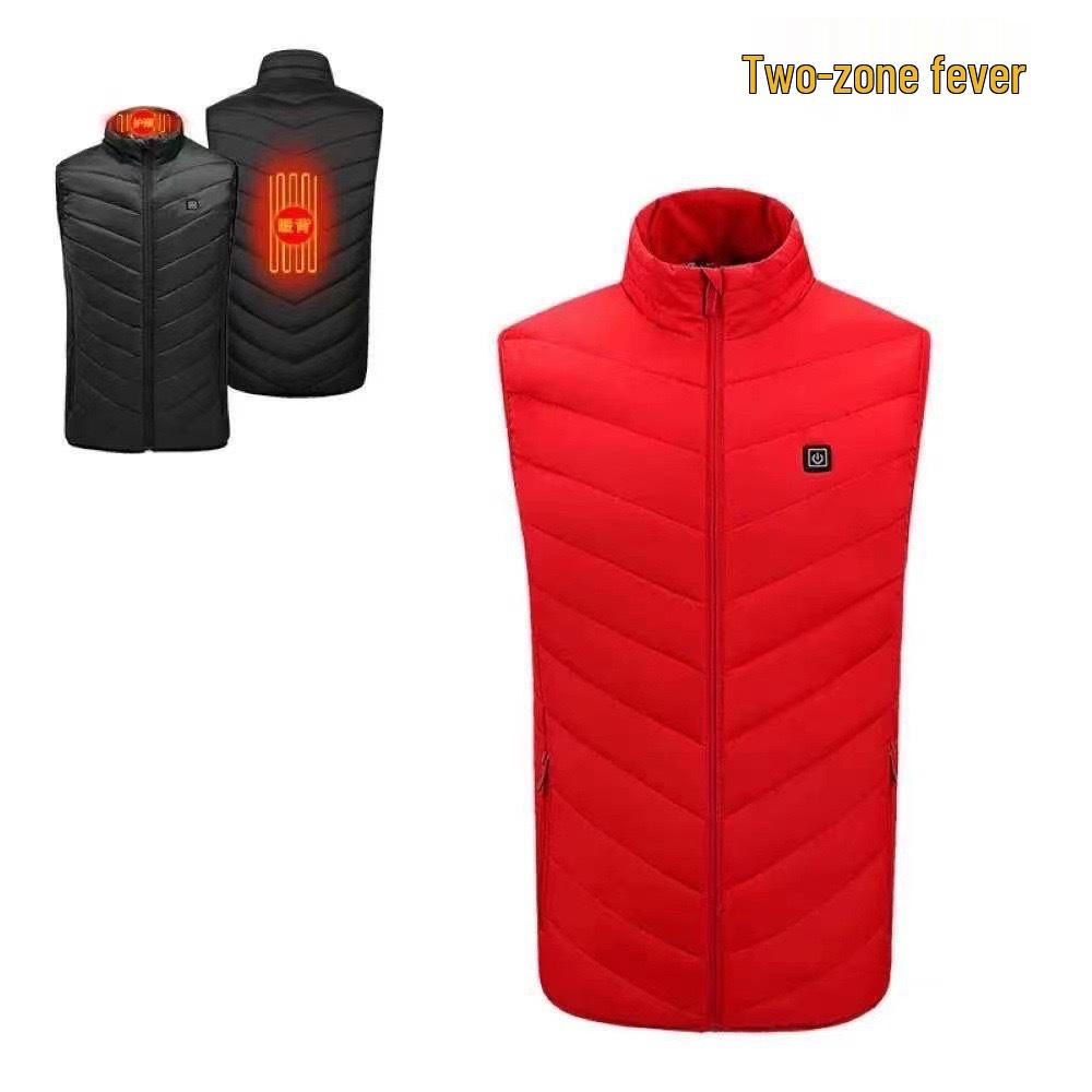 Unisex kamizelka z krótkim rękawem USB z kontrolą temperatury na zimę