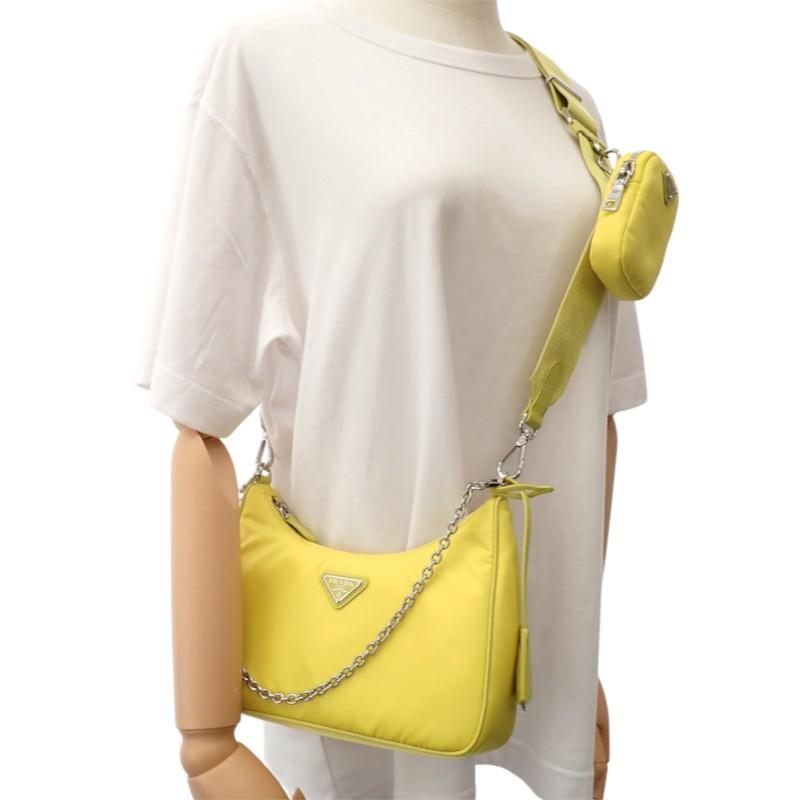PRADA  1BH204 2WAY bag yellow/yellow Nylon Women