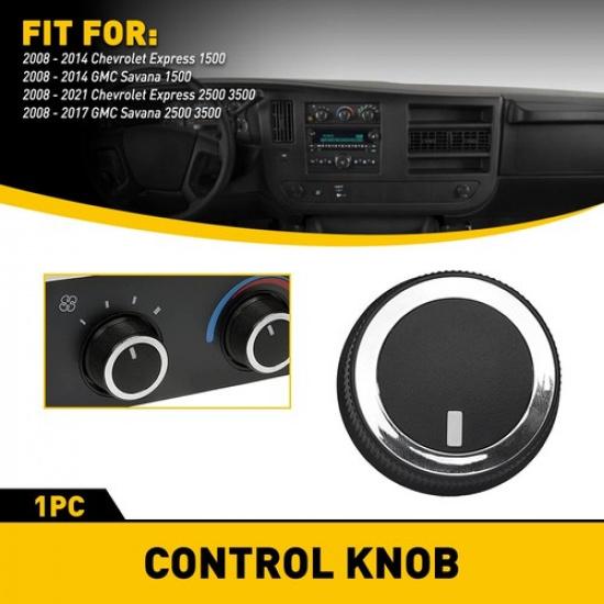 Fits Gmc Savana 1500 2500 3500 Control Knob Heater A/C Fan Car Accessories Black