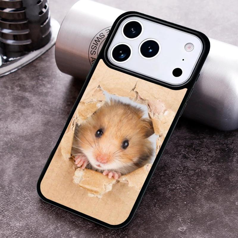 Cute Adorable Hamster Phone Case For iPhone 17 16 15 14 13 12 11 Pro Max Plus 17Air Soft Silicone Cover