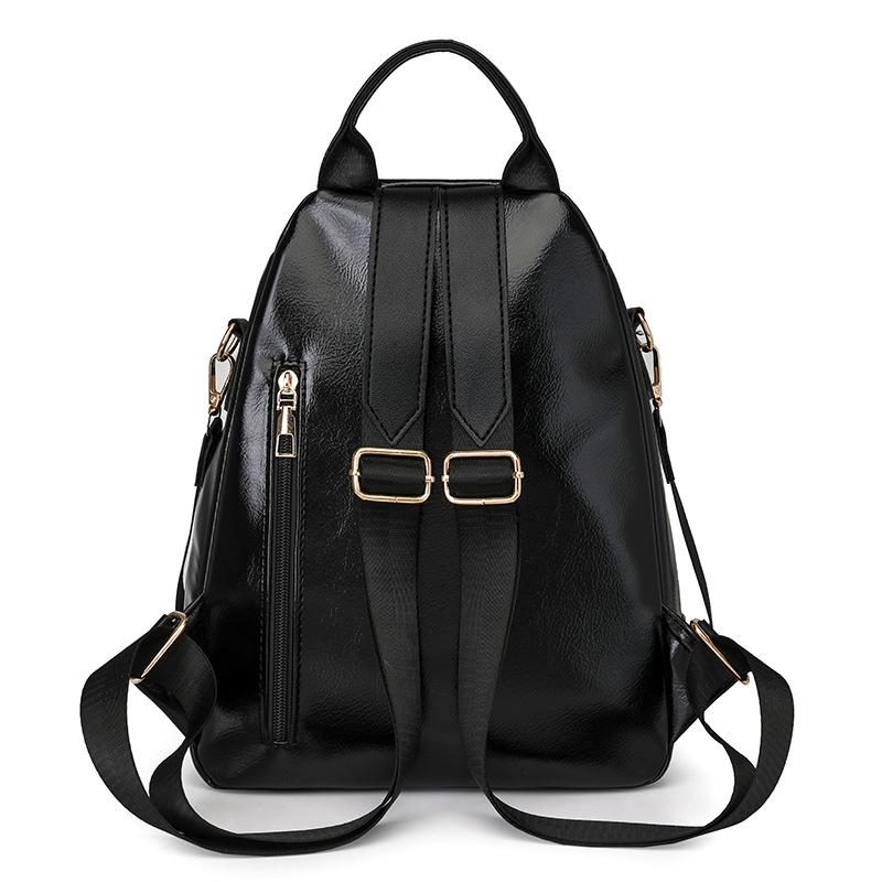 Retro casual backpack trendy printing contrasting colors fashionable outdoor versatile large capacity