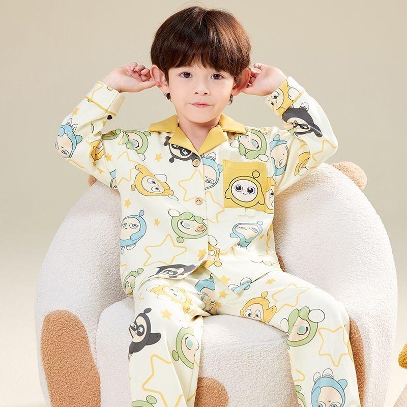 Cartoon Boys' Long Sleeve Pajamas - Spring/Autumn