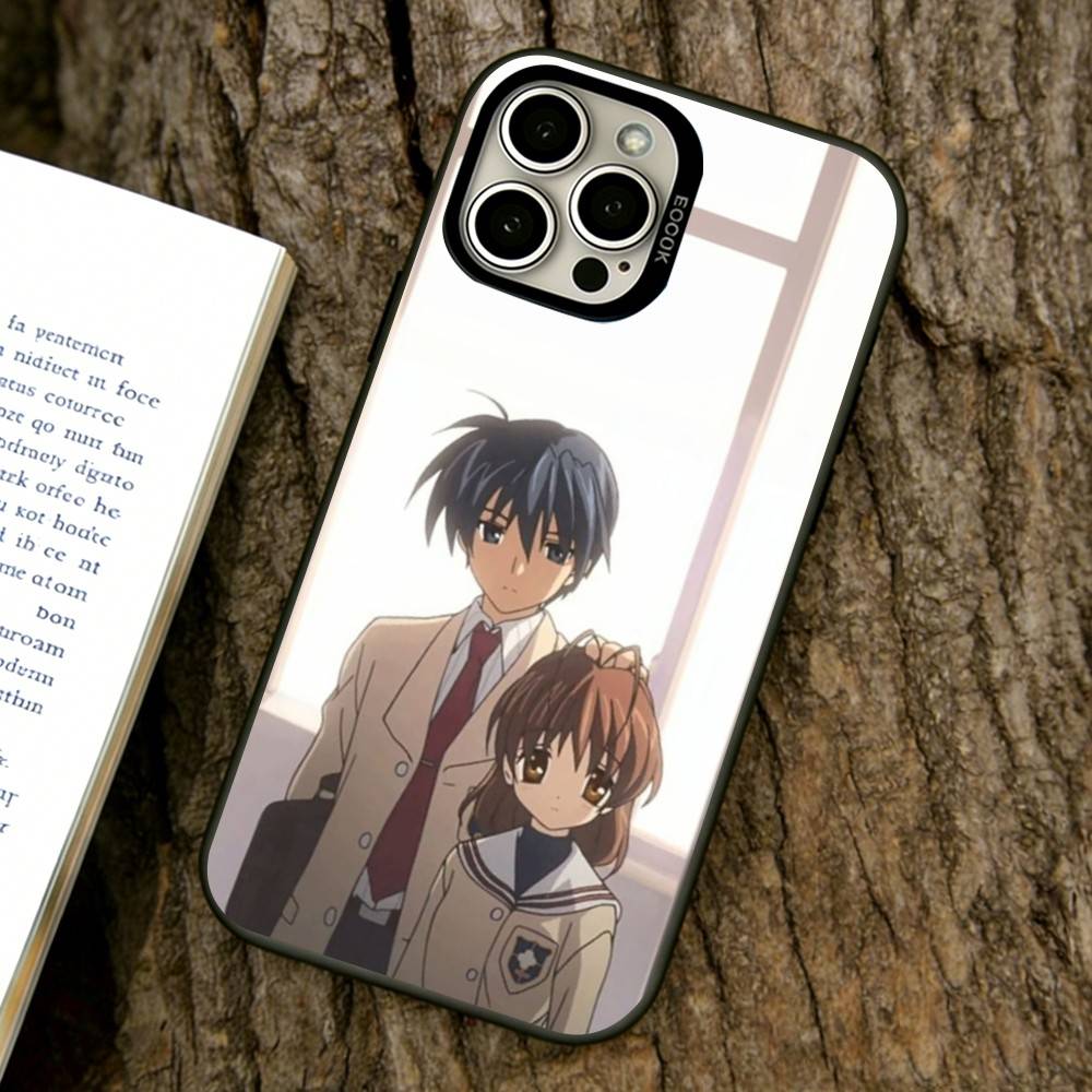CLANNAD Phone Case For iPhone 17,16,15,14,13,12,11 Plus,Pro Max,XS,Colorful Silver Black Cover