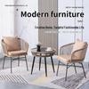 Three-Piece Rattan Chair & Table Set for Balcony or Outdoor Spaces