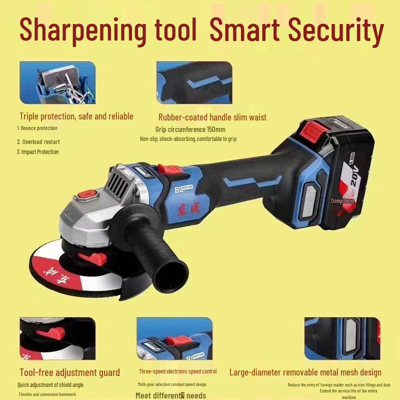 Dongcheng DCSM04-125 Brushless Cordless Angle Grinder CN plug (adapter included)