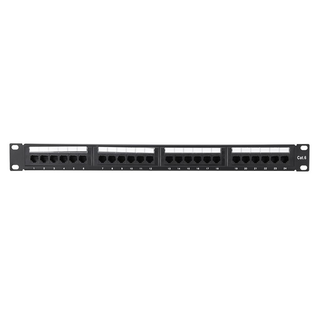 LAN Network Adapter CAT6 24 Port Patch Panel Rack Cable Wall Mounted Bracket Rack Tool
