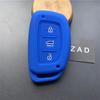 ZAD Silicone Rubber Car Key Case Cover Protector for Hyundai Tucson Elantra MISTRA Santa 9 3 Buttons Smart Key Fob Car Accessory