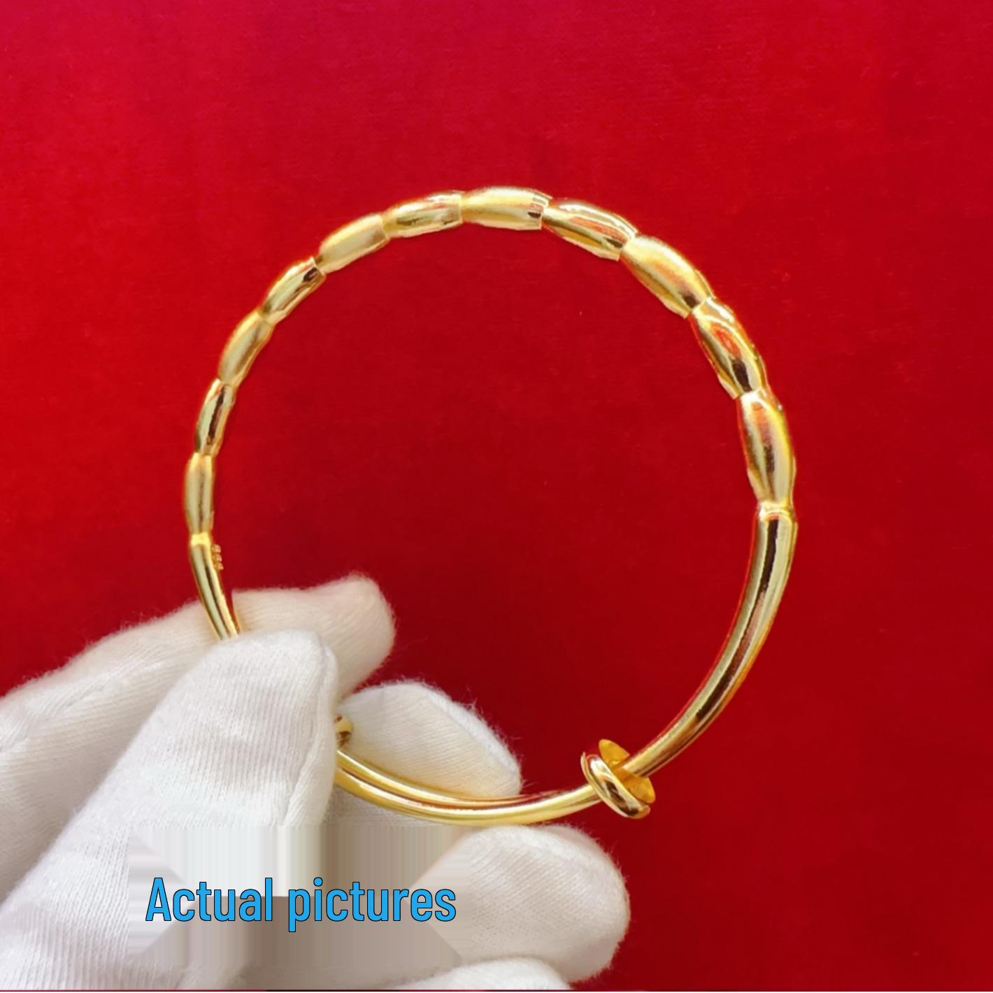 

Light Sand Olive Open Bangle: Vietnamese Sand Gold, Heritage-Inspired, Ancient Method Simulation Jewelry