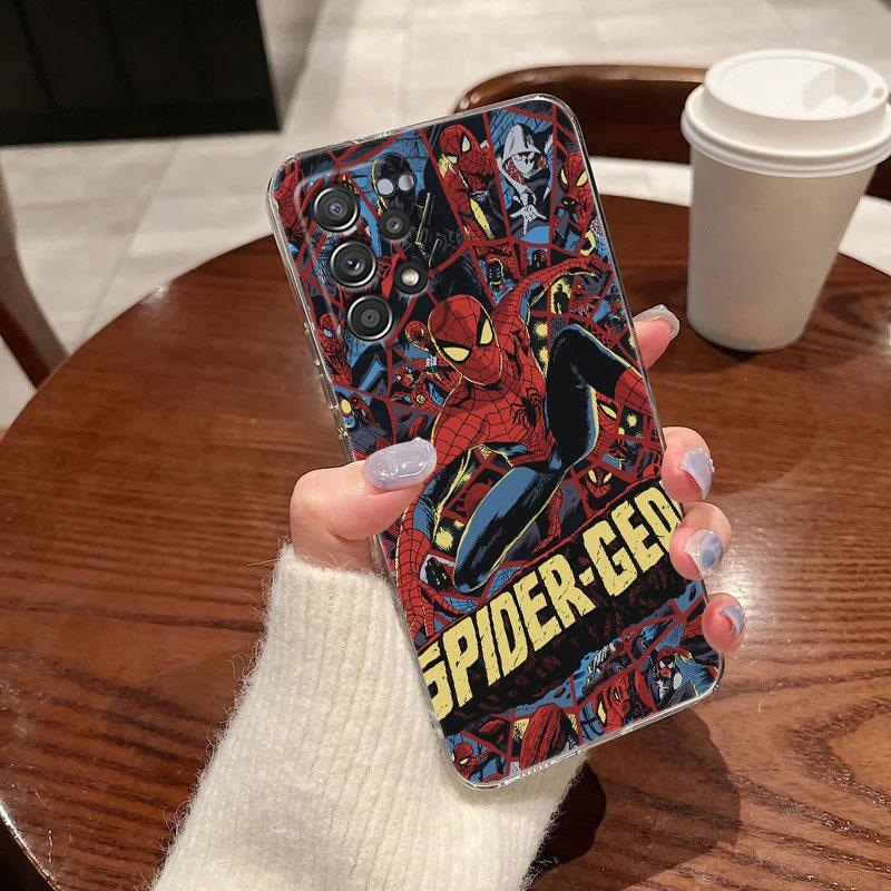 Marvel Spiderman Klare Hülle Für Samsung Galaxy A57 A37 A56 5G A36 Hüllen A55 A54 A35 A26 A07 A17 A16 A06 A36 A15 Stoßfeste Abdeckung