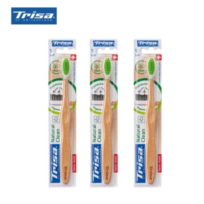 [8594] TRISA Natural Clean S Toothbrush 1P Light green