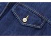 Autumn 2024 Women's Casual Denim Shirt Jacket with Lapel and Pocket Details