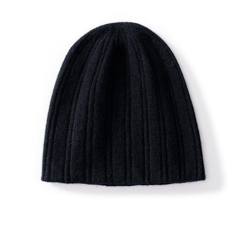 New% Pure Cashmere Autumn and Winter Warm Hat Men's and Women's Advanced Warm Ear Protector First-line Double-layer Cold Hat
