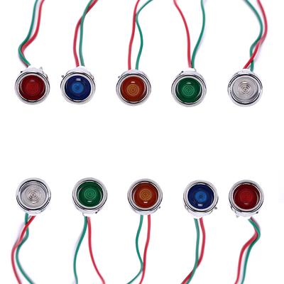 Barcă de mașină 12V 10Mm Indicator LED Lampă de avertizare panou de bord pilot cu fir
