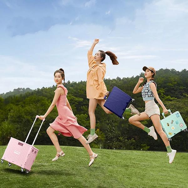 WTEMPO Einkaufstrolley, tragbarer, faltbarer Campingtrolley, große Kapazität, Einkaufstrolley, Haushalts-Aufbewahrungsbox für den Außenbereich