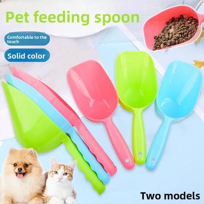 Großer Futterlöffel für Haustiere - Plastik-Hundefutterlöffel - Tragbarer Fütterungslöffel für Katzen und Hunde - Haustierfutterlöffel