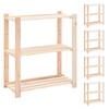 Day and Night - Day and Night Shelving 5 Levels 3 Units Solid Pine Wood 150 Kg