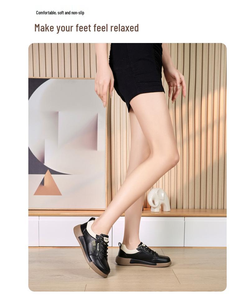 Women's Spring/Autumn Thick-Soled Sneakers: Stylish, Height-Boosting, Lightweight, Breathable Dad Shoes