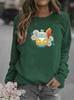 Women's Printed Round Neck Hoodie