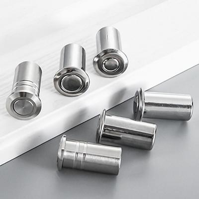 Stainless Steel Tube Latch Cover Dust-proof Cover Sanding Sand-proof Device Invisible Bolt for Door with Accessories
