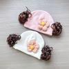 Baby Girl Cotton Beanie - High Elasticity, Cute Wig-Style Hat for Newborns, Spring & Autumn Style