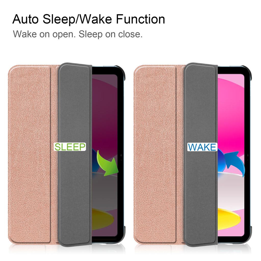 For iPad (2025)/10.9 (2022) Case Anti-Drop Leather Stand Tablet Cover