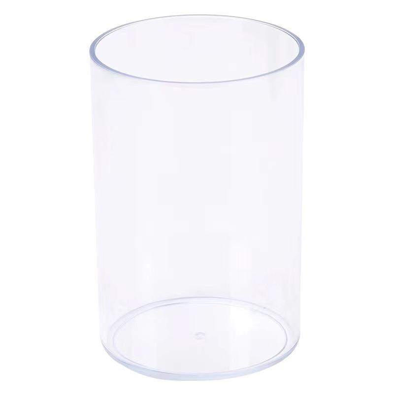 Minimalist Transparent Round Acrylic Pen Holder For Office Study Desk Storage 1pcs