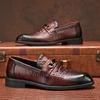 Sneakers Mens Dress Shoes Retro Male Leather Business Male Baroque Shoes Casual Outdoor Mens Oxford Footwear