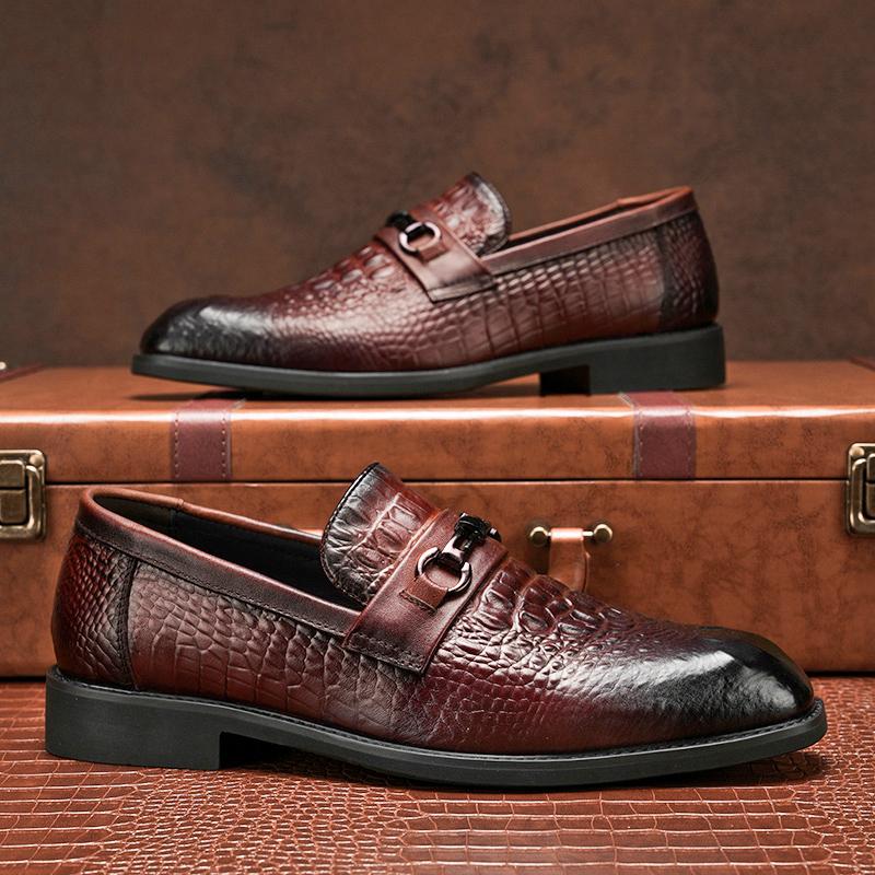 Sneakers Mens Dress Shoes Retro Male Leather Business Male Baroque Shoes Casual Outdoor Mens Oxford Footwear