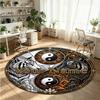Wild Animals (77) Theme Round Crystal Velvet Rug Custom Name Text Personalized Floor Mat Home Decor Non Slip Crystal Carpet